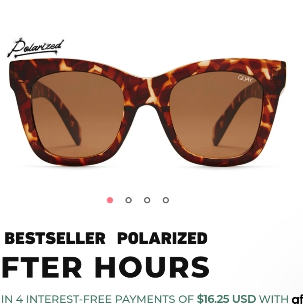 NWT Quay After Hours tortoise polarized sunglasses
